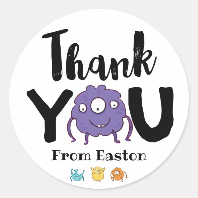 Monster Thank You Sticker (Front)