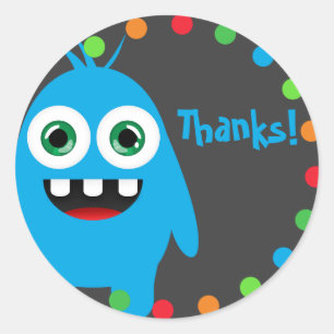 Monster Thank You Stickers