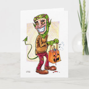 Monster Trick or Treater Halloween Card
