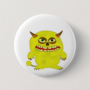 monster troll halloween shudder 6 cm round badge