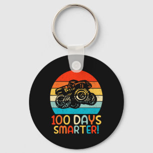 Monster Truck 100 Days Of School Kindergarten Smar Key Ring