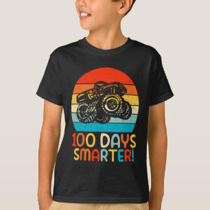 Monster Truck 100 Days Of School Kindergarten Smar T-Shirt