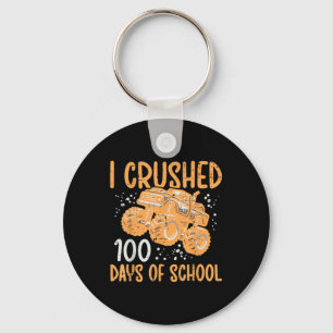 Monster Truck 100 Days School 100th Day Boys Kids Key Ring