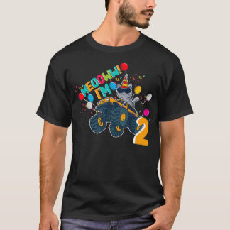 Monster Truck 2 Cat Driver Cute Kitten Pet Animal T-Shirt