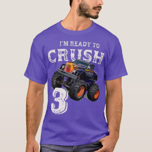 Monster Truck 3rd Birthday Gift Boys I'm Ready to T-Shirt