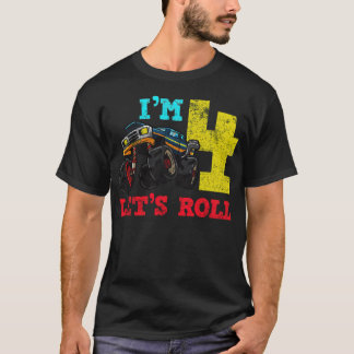 Monster Truck 4th birthday freestyle exercise  T-Shirt