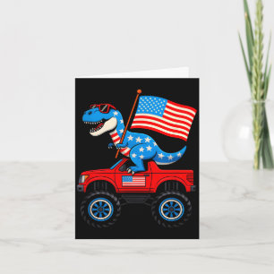 Monster truck 4th of july american flag patriotic card