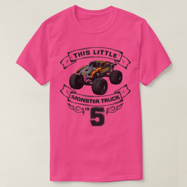 Monster Truck 5th Birthday Kids Truck 3 T-Shirt (Design Front)