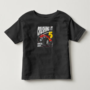 Monster Truck 5th Birthday Toddler T-Shirt