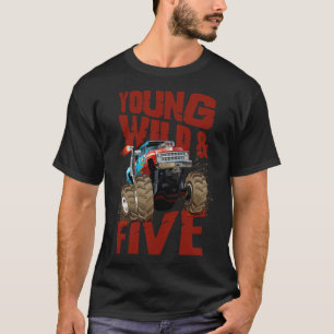 Monster Truck 5th Birthday Truck Birthday animal y T-Shirt