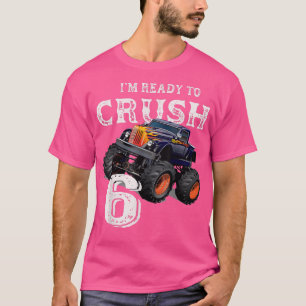 Monster Truck 6th Birthday Gift Boys I'm Ready to T-Shirt