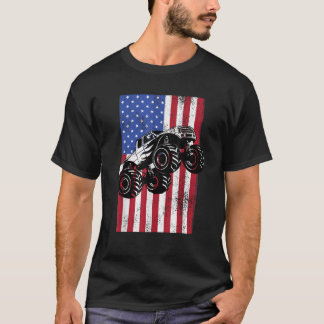 Monster Truck American Flag Racing USA Patriotic A T-Shirt