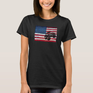 Monster Truck American Flag Racing Usa Patriotic T-Shirt