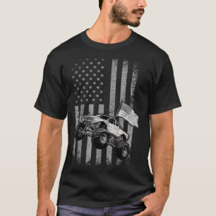 Monster truck american flag vintage design july T-Shirt