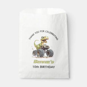 Monster Truck And T-Rex Dinosaur Birthday Party  Favour Bags