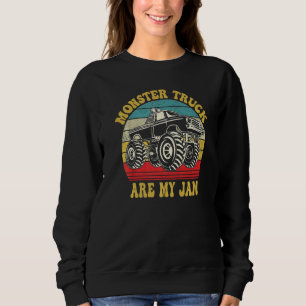 Monster Truck Are My Jam Cool Engines Kids Party Sweatshirt