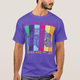 Monster Truck Are My Jam Retro Monster Truck T-Shirt