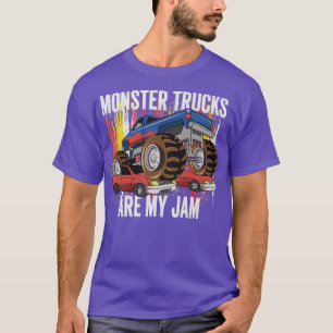 Monster Truck Are My Jam Retro Vintage T-Shirt
