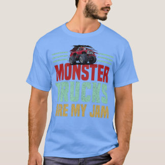 Monster Truck Are My Jam Retro Vintage T-Shirt