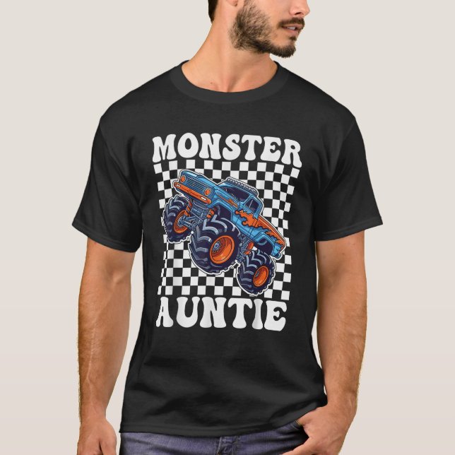 Monster Truck Auntie Monster Truck Are My Jam Truc T-Shirt (Front)
