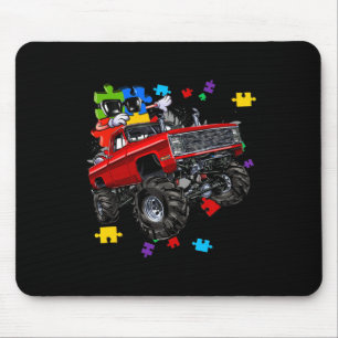 Monster Truck Autism Awareness Puzzle Piece Boys K Mouse Mat