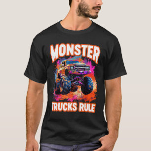 Monster Truck Big Retro Race Dad Trucker Lover Tod T-Shirt