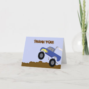 Monster Truck Birthday Folded Thank you note