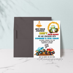 Monster Truck Birthday Invitation