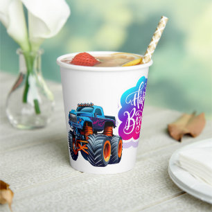 Monster Truck Birthday  Paper Cups
