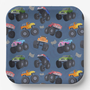 Monster Truck Birthday Paper Plate