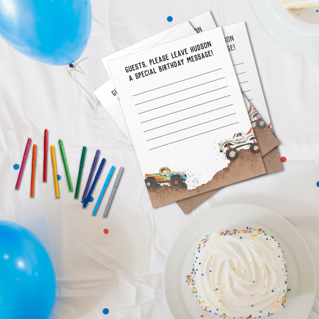 Monster Truck Birthday Party Guest Sign Sheets (Creator Uploaded)