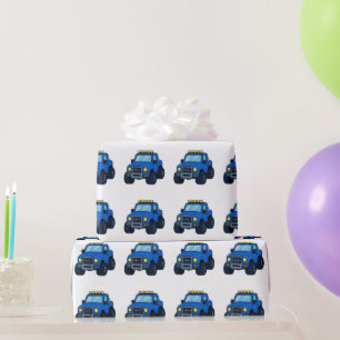 Monster Truck Birthday Party Kids Wrapping Paper