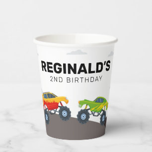 Monster Truck Birthday Party Paper Cups