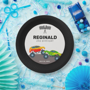 Monster Truck Birthday Party Paper Plates