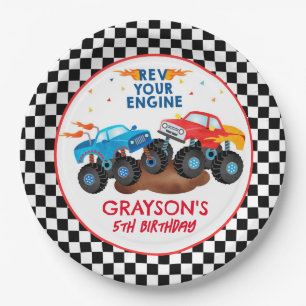 Monster Truck Birthday Party Paper Plates