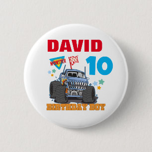 Monster Truck Birthday Pary Group Matching 6 Cm Round Badge