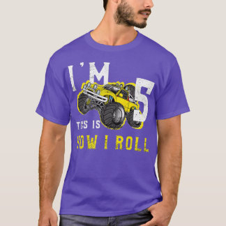 Monster Truck Birthday Shirt Ix27m 5 Years Old Bir