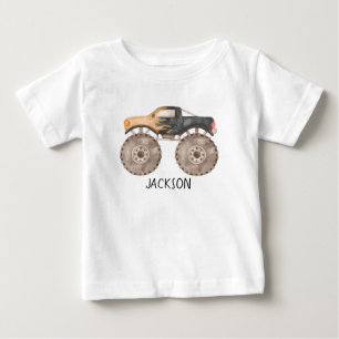 Monster Truck birthday T-shirt personalised