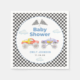 Monster Truck Boy Baby Shower Napkin