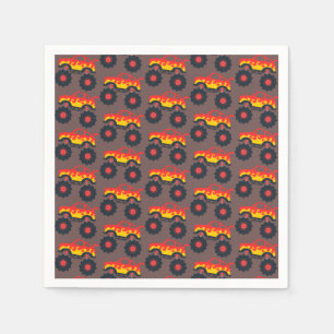 Monster Truck Boy Birthday Party Napkin