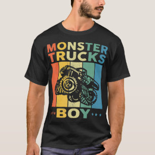 Monster Truck Boy Kids Retro Vintage Monster Truck T-Shirt