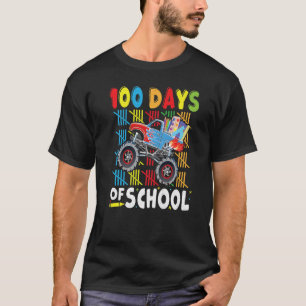 Monster Truck Boy Lovers 100th Day Of School Kids  T-Shirt