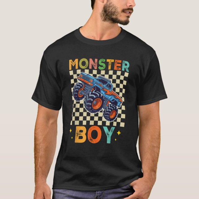 Monster Truck Boy Monster Truck Are My Jam Truck L T-Shirt (Front)