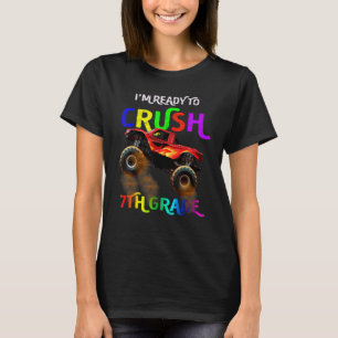 Monster Truck Boys I'm Ready To Crush 7th Grade T-Shirt