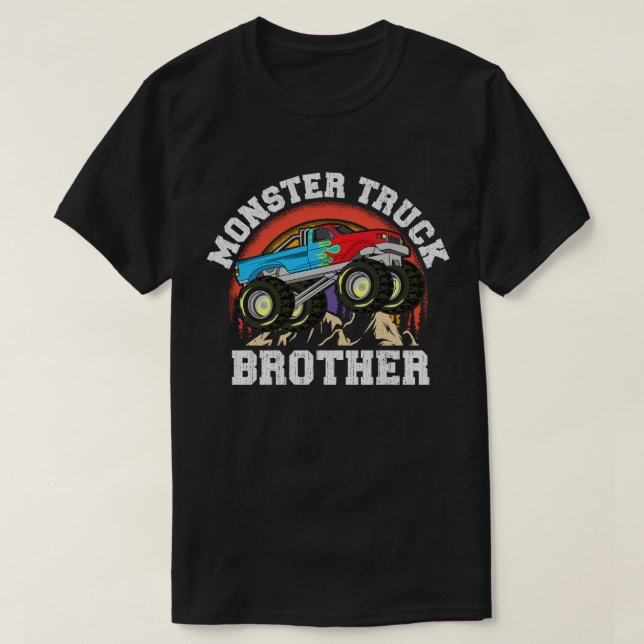 Monster Truck Brother Matching Family  T-Shirt (Design Front)