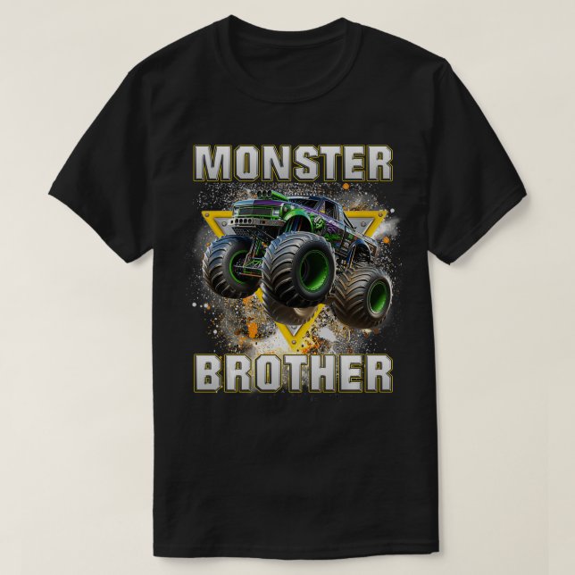 Monster Truck Brother Monster Truck Are My Jam Tru T-Shirt (Design Front)