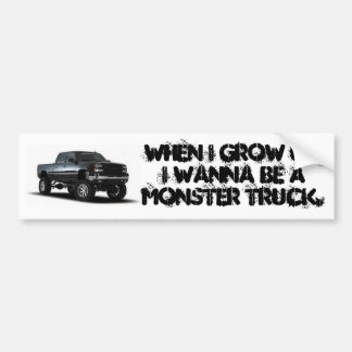 monster truck bumper sticker