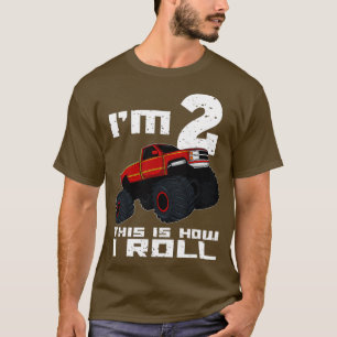 Monster Truck Car Offroad 2 Year Old Birthday Gift T-Shirt