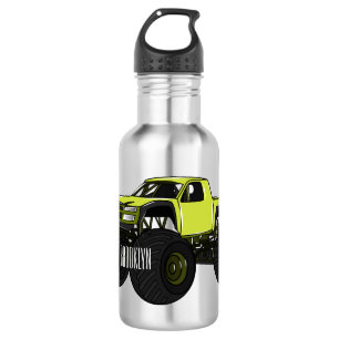 Monster truck cartoon illustration 532 ml water bottle