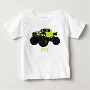 Monster truck cartoon illustration baby T-Shirt